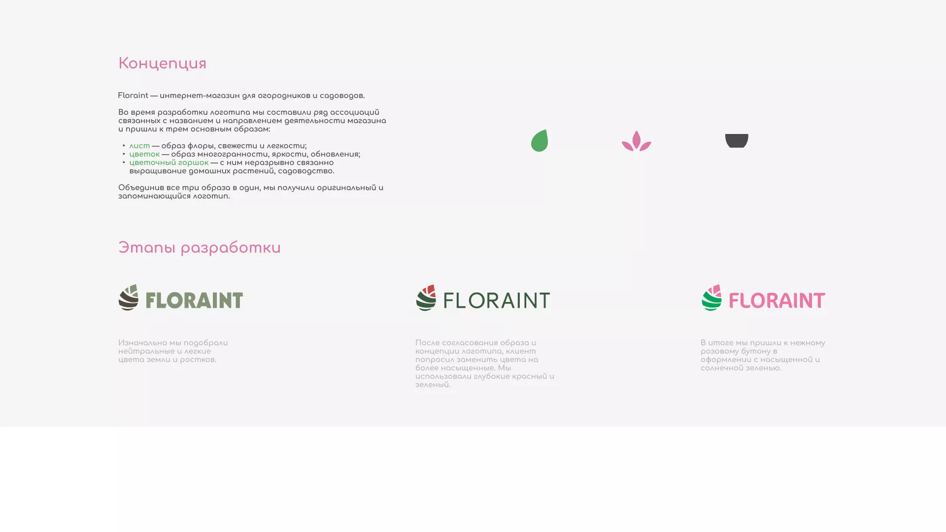Создание логотипа и интернет-магазина «FLORAINT» в Фокино